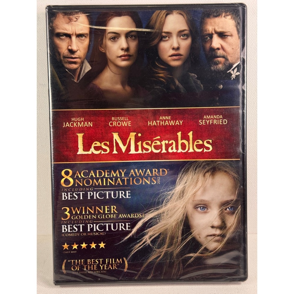 Les Miserables 2012 DVD Hugh Jackman Russell Crowe Anne Hathaway Academy Winner‎